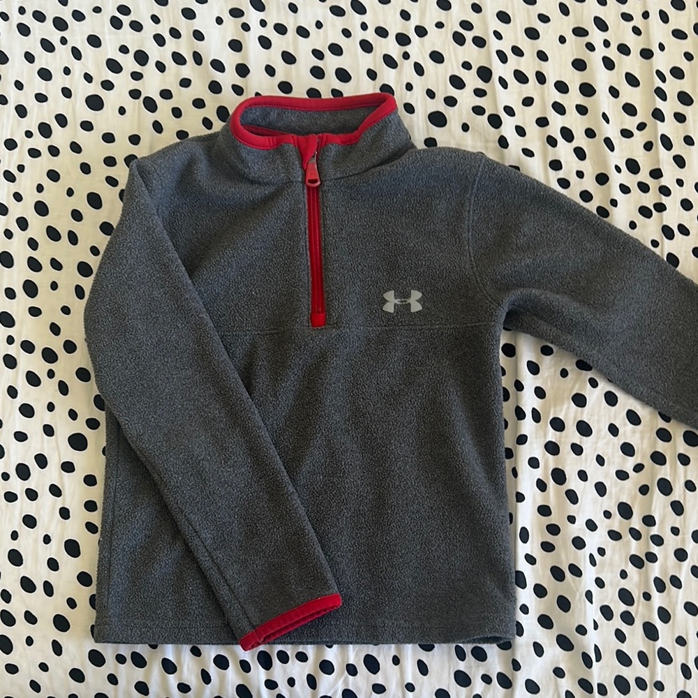 Under Armour Kids Gray Fleece Pullover